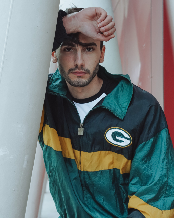 Veste Vintage Packers de Green Bay NFL Brodée Jaune et Verte - Vue Principale