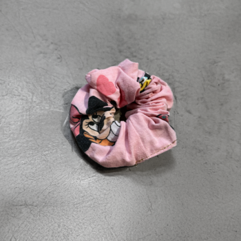 Chouchou Minnie en tissu upcyclé (coton), confection Maison Gaudy.