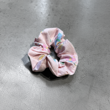 Chouchou Rosie en tissu upcyclé (coton), confection Maison Gaudy.