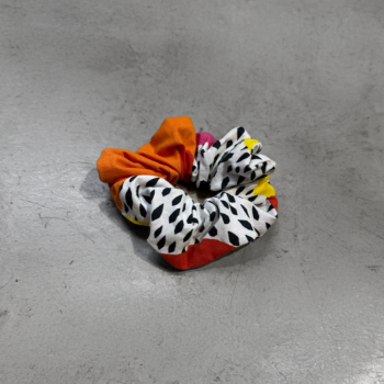 Chouchou Zoé en tissu upcyclé (coton), confection Maison Gaudy.