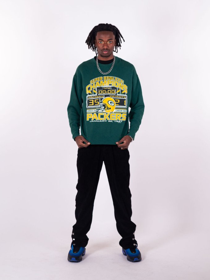 Sweat vintage vert des Packers de Green Bay - Super Bowl XXXI​