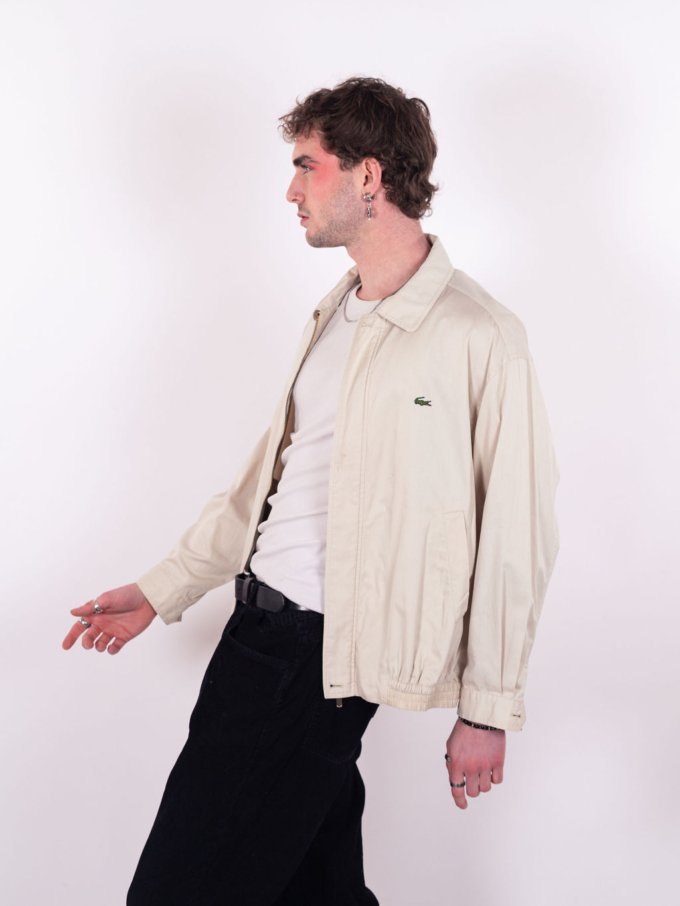 Veste vintage Lacoste Izod beige - profil